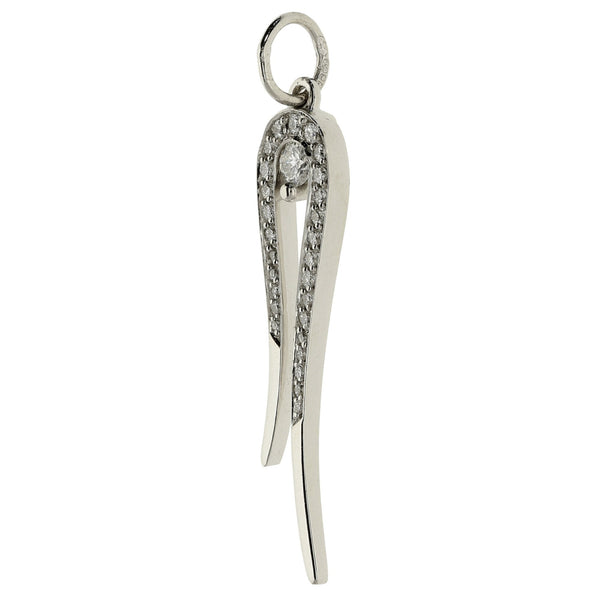 18ct White Gold Diamond Pendant - 0.37ct