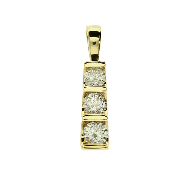 9ct Yellow Gold Diamond Pendant - 0.50ct
