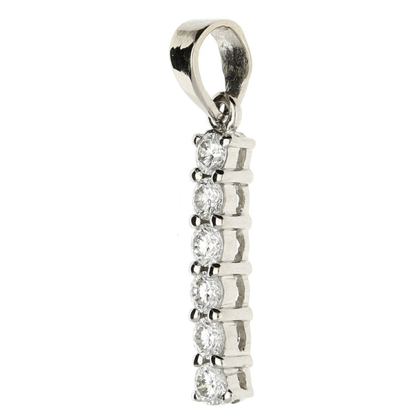 14ct White Gold Diamond Pendant - 0.36ct