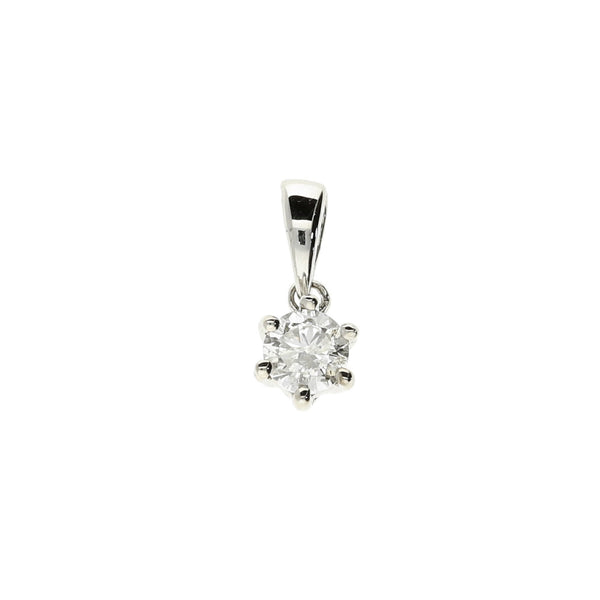 9ct White Gold Diamond Pendant - 0.20ct