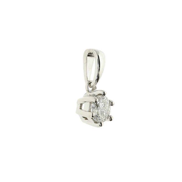 9ct White Gold Diamond Pendant - 0.20ct