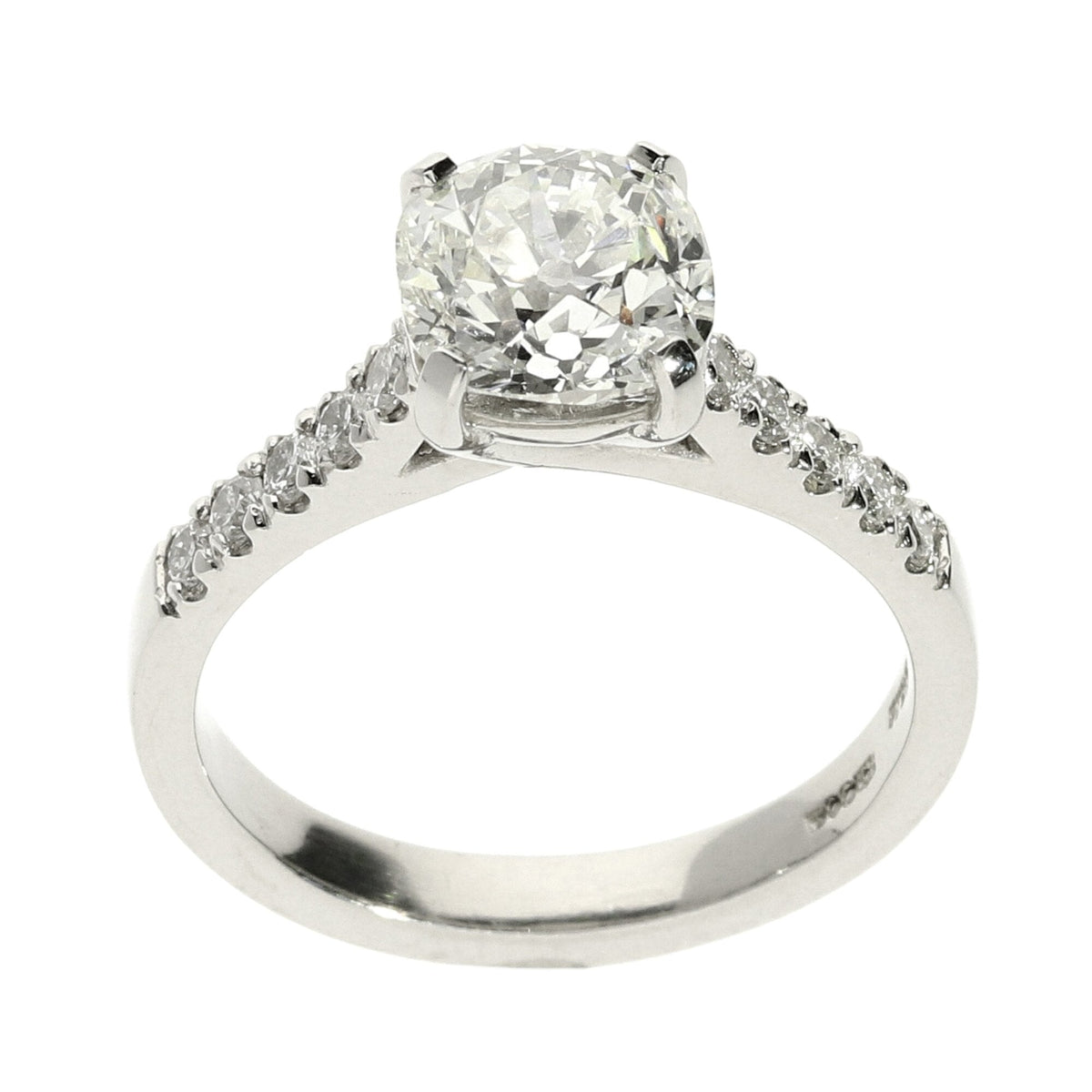 1.92ct Modified Old European Cut Diamond Engagement Ring