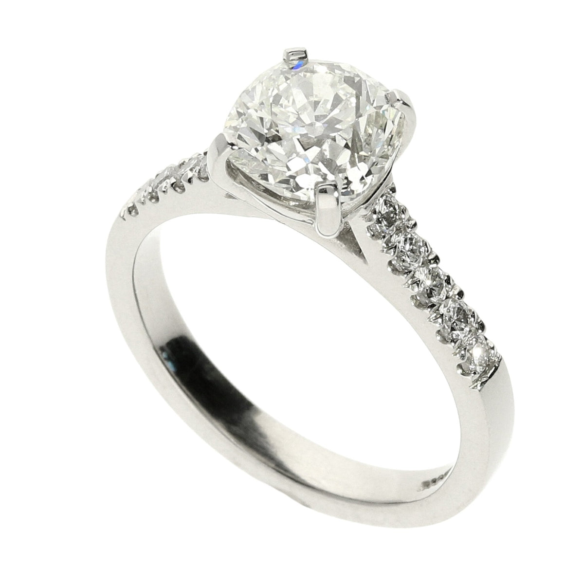 1.92ct Modified Old European Cut Diamond Engagement Ring