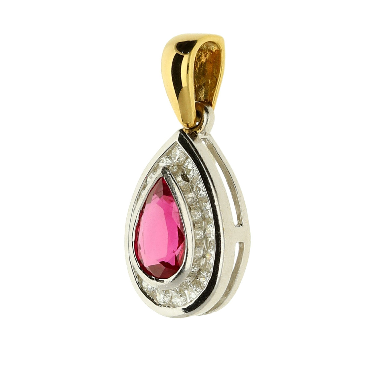 Ruby & Diamond White Gold Pendant
