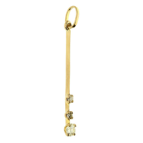 9ct Yellow Gold Diamond Pendant - 0.26ct