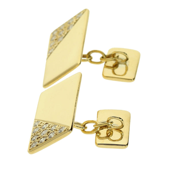 18ct Gold Diamond Cufflinks - 0.40ct