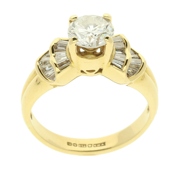 18ct Yellow Gold Diamond Engagement Ring - 1.14ct