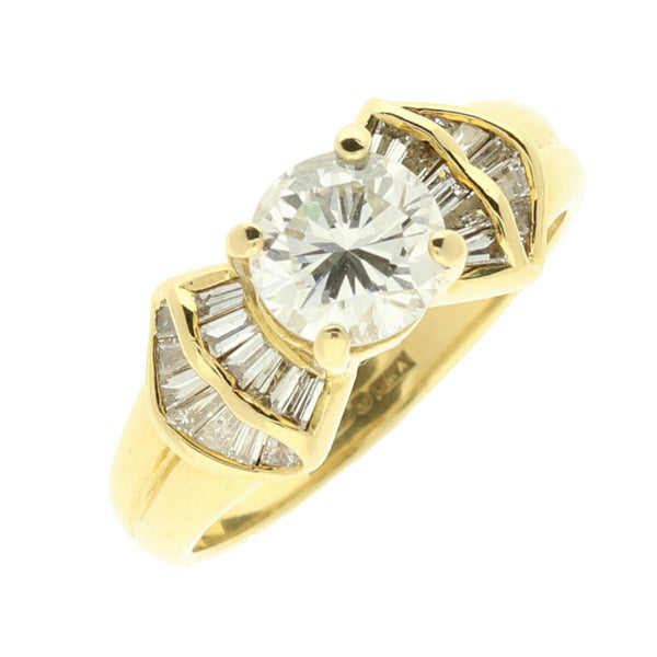 18ct Yellow Gold Diamond Engagement Ring - 1.14ct