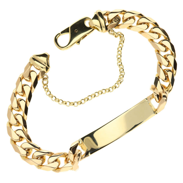 9ct Yellow Gold Gents ID Bracelet - 42.6g