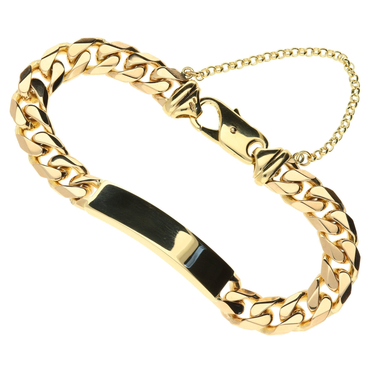 9ct Yellow Gold Gents ID Bracelet - 42.6g
