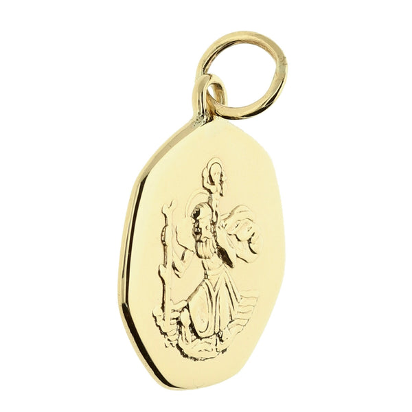 9ct Yellow Gold Small St Christopher Pendant - 3.9g