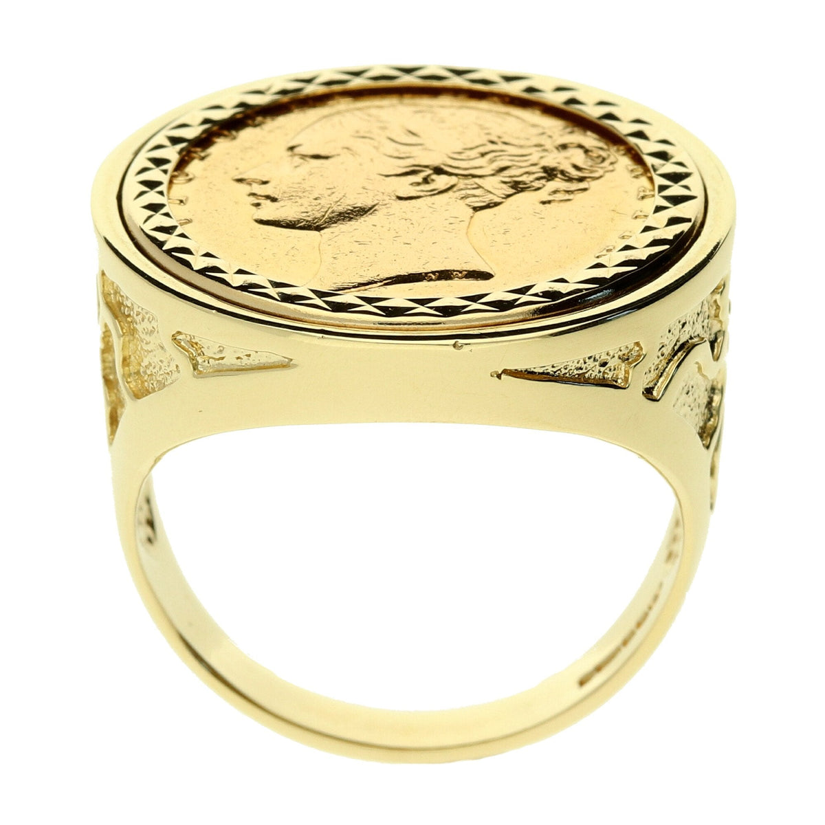 1861 Queen Victoria Full Sovereign Ring - 16.3g