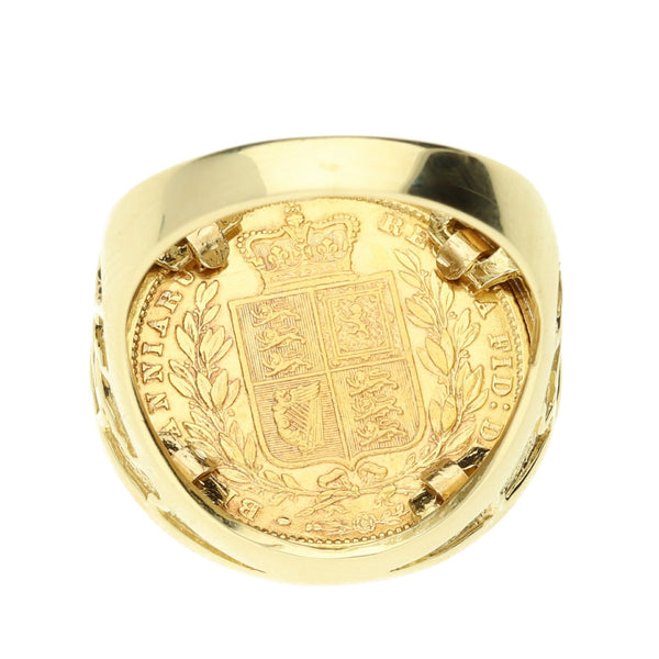 1861 Queen Victoria Full Sovereign Ring - 16.3g