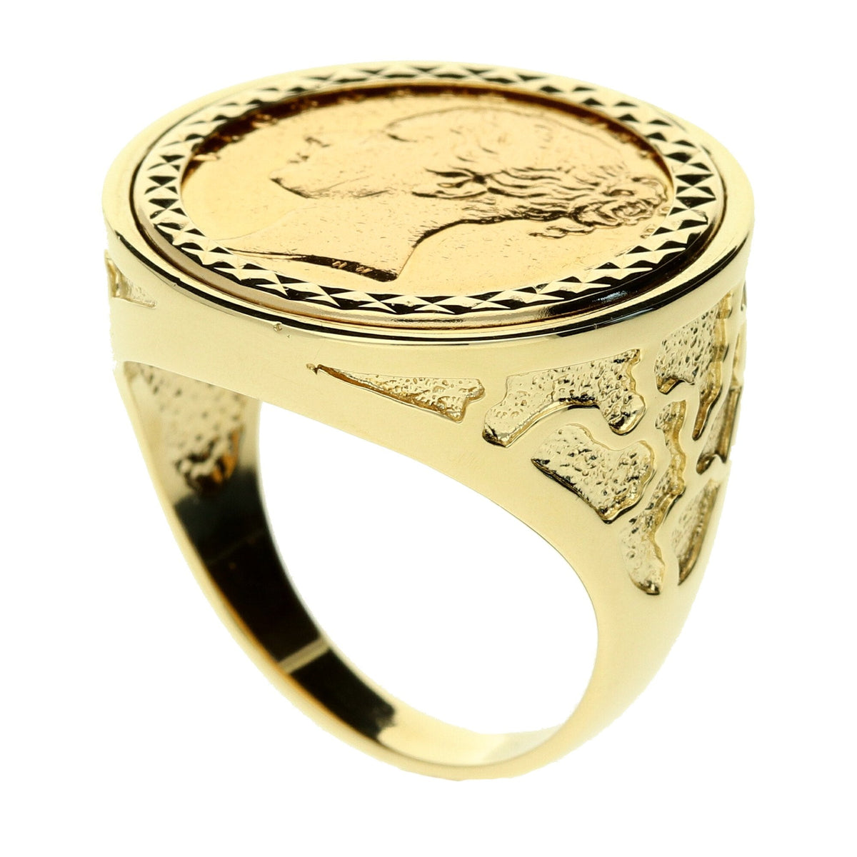 1861 Queen Victoria Full Sovereign Ring - 16.3g