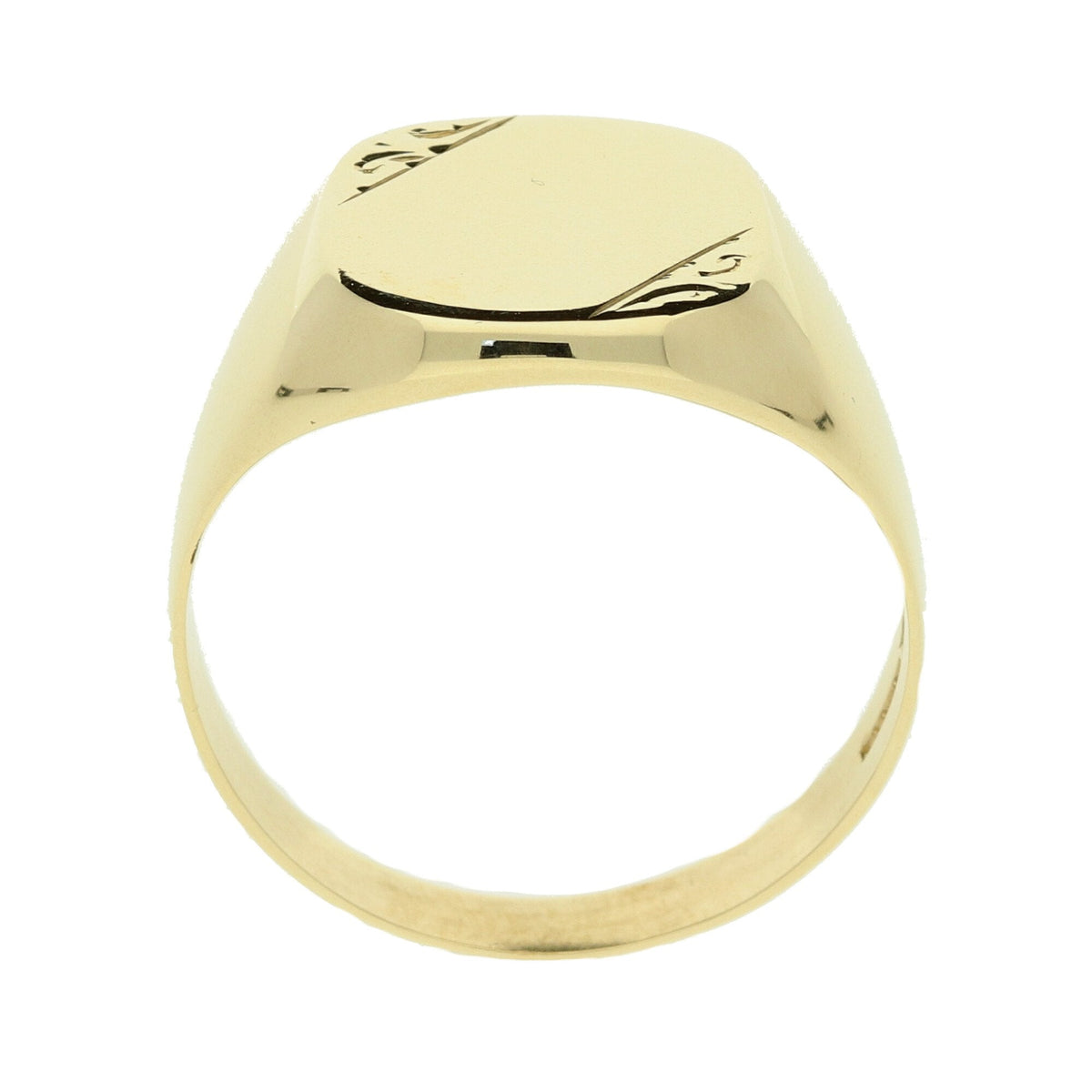 9ct Yellow Gold Rectangular Signet Ring - 4.6g