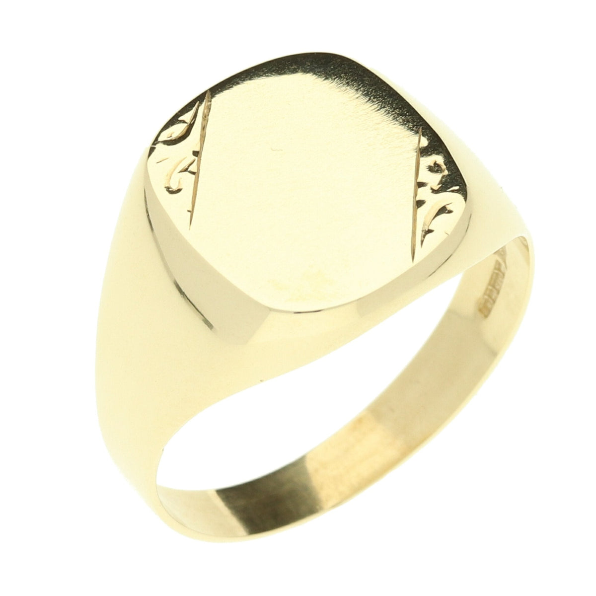 9ct Yellow Gold Rectangular Signet Ring - 4.6g