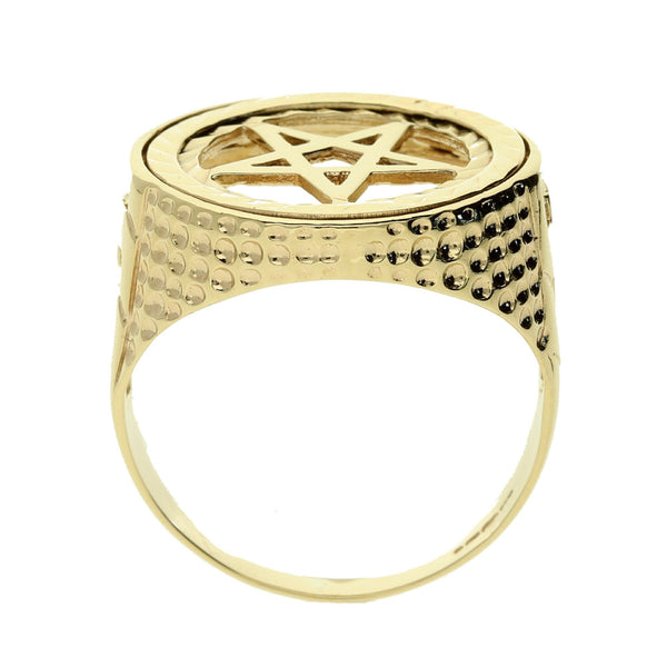 9ct 5 Pointed Star Ring - Size P - 3.9g