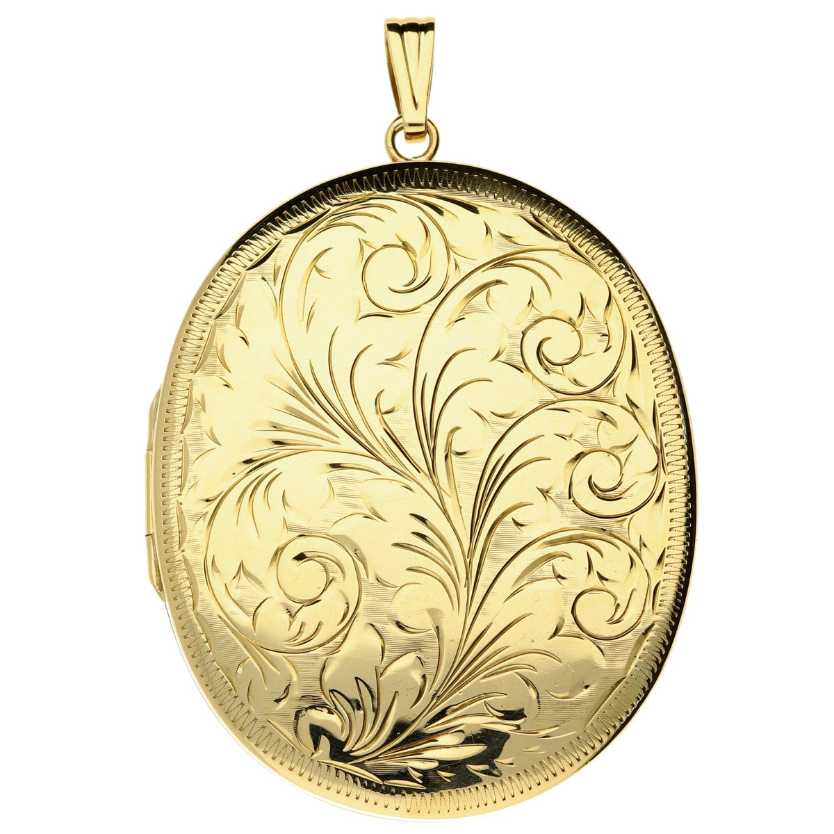 9ct Yellow Gold Large Floral Locket - 18.3g