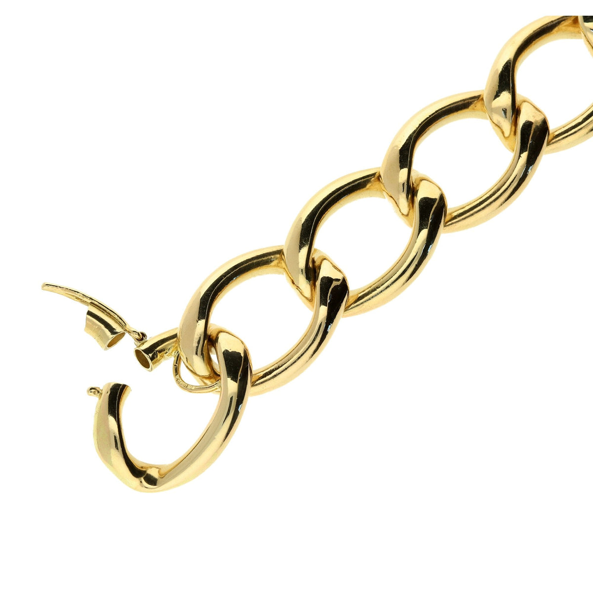 9ct Yellow Gold Hollow Bracelet - 8.5" - 33.2g