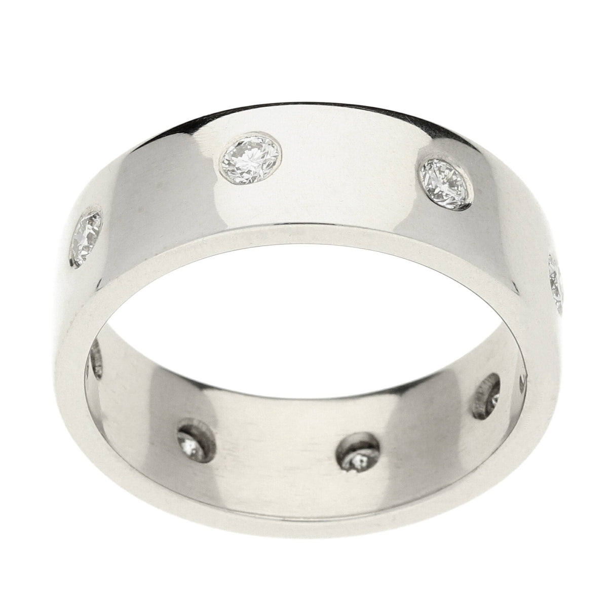 18ct White Gold Gents Diamond Wedding Ring - 0.80ct - 15.9g