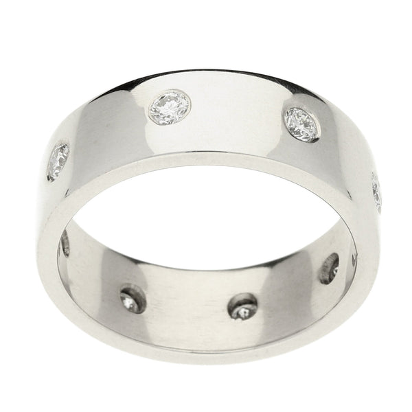 18ct White Gold Gents Diamond Wedding Ring - 0.80ct - 15.9g