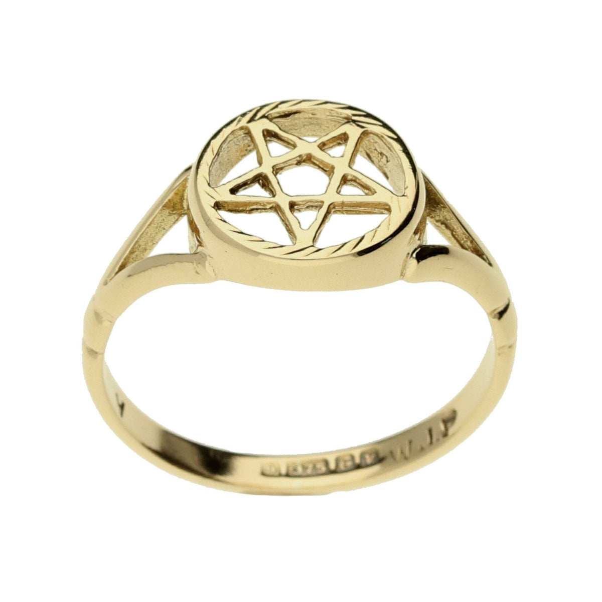9ct Yellow Gold 5 Pointed Star Ring - Size K½ - 1.7g