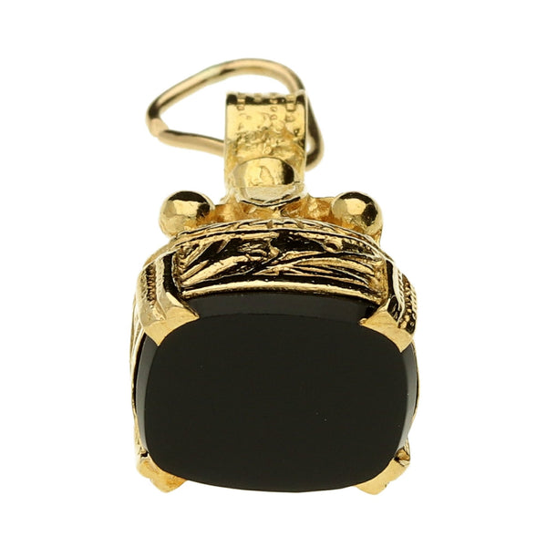 9ct Gold Black Oynx Charm - 4.6g