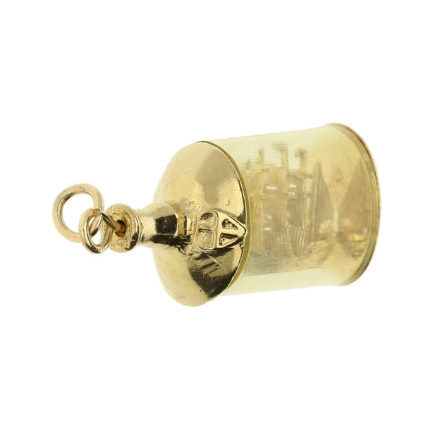 9ct Gold Ship in a Bottle Charm - 5.6g