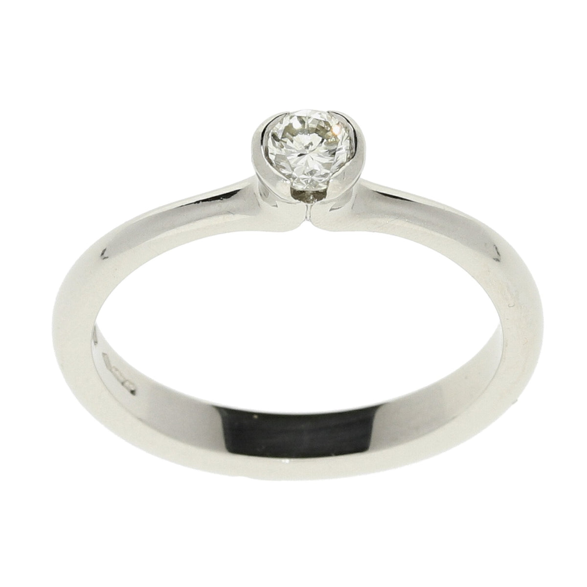 Ladies Platinum Diamond Engagement Ring - Size N - 0.24ct