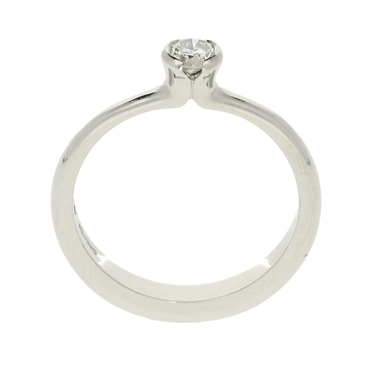 Ladies Platinum Diamond Engagement Ring - Size N - 0.24ct