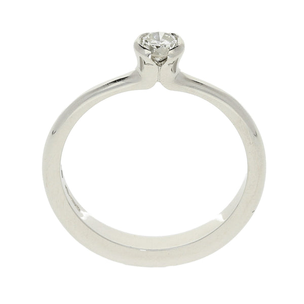 Ladies Platinum Diamond Engagement Ring - Size N - 0.24ct