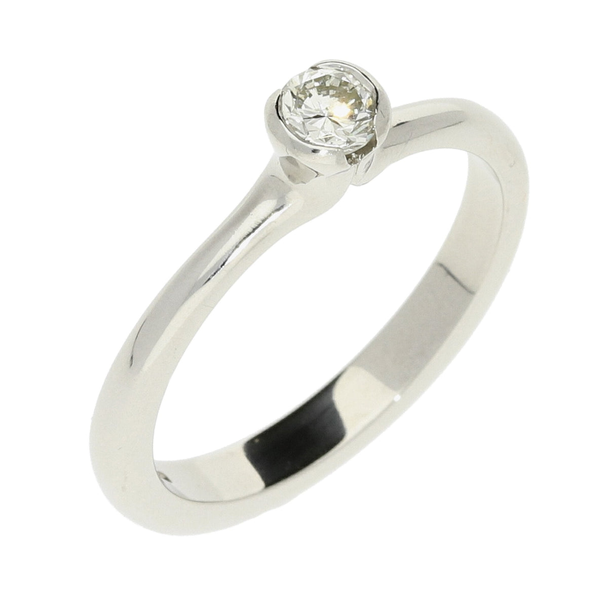 Ladies Platinum Diamond Engagement Ring - Size N - 0.24ct