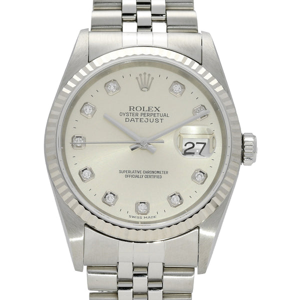 Datejust 16234 - Gents Watch - Silver Diamond Dial - 2003