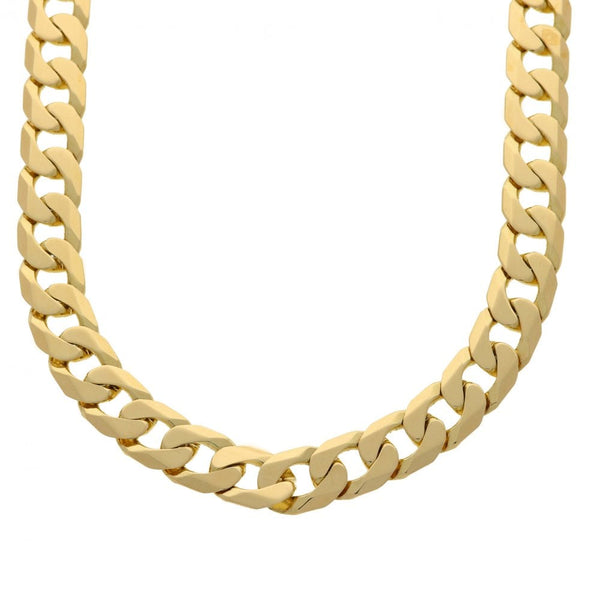 9ct Yellow Gold Gents Curb Chain - 20.5" - 60g