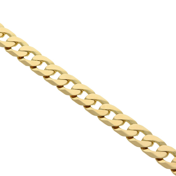 9ct Yellow Gold Gents Curb Chain - 20.5" - 60g