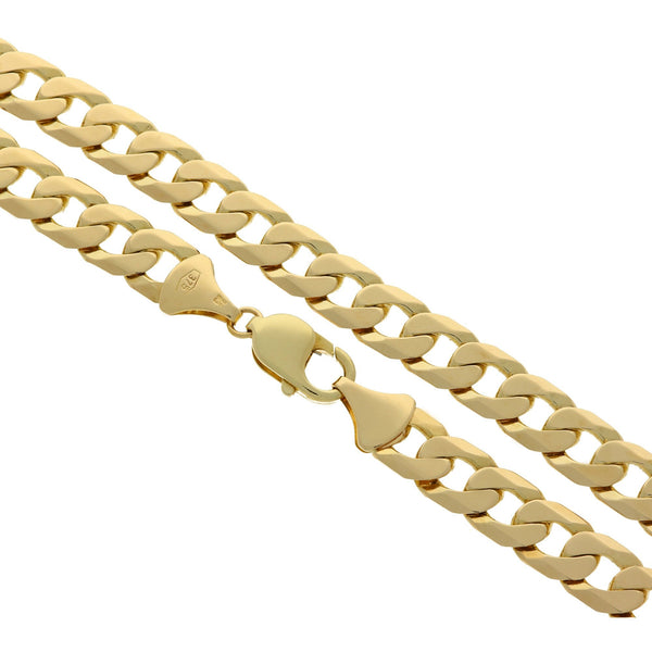 9ct Yellow Gold Gents Curb Chain - 20.5" - 60g