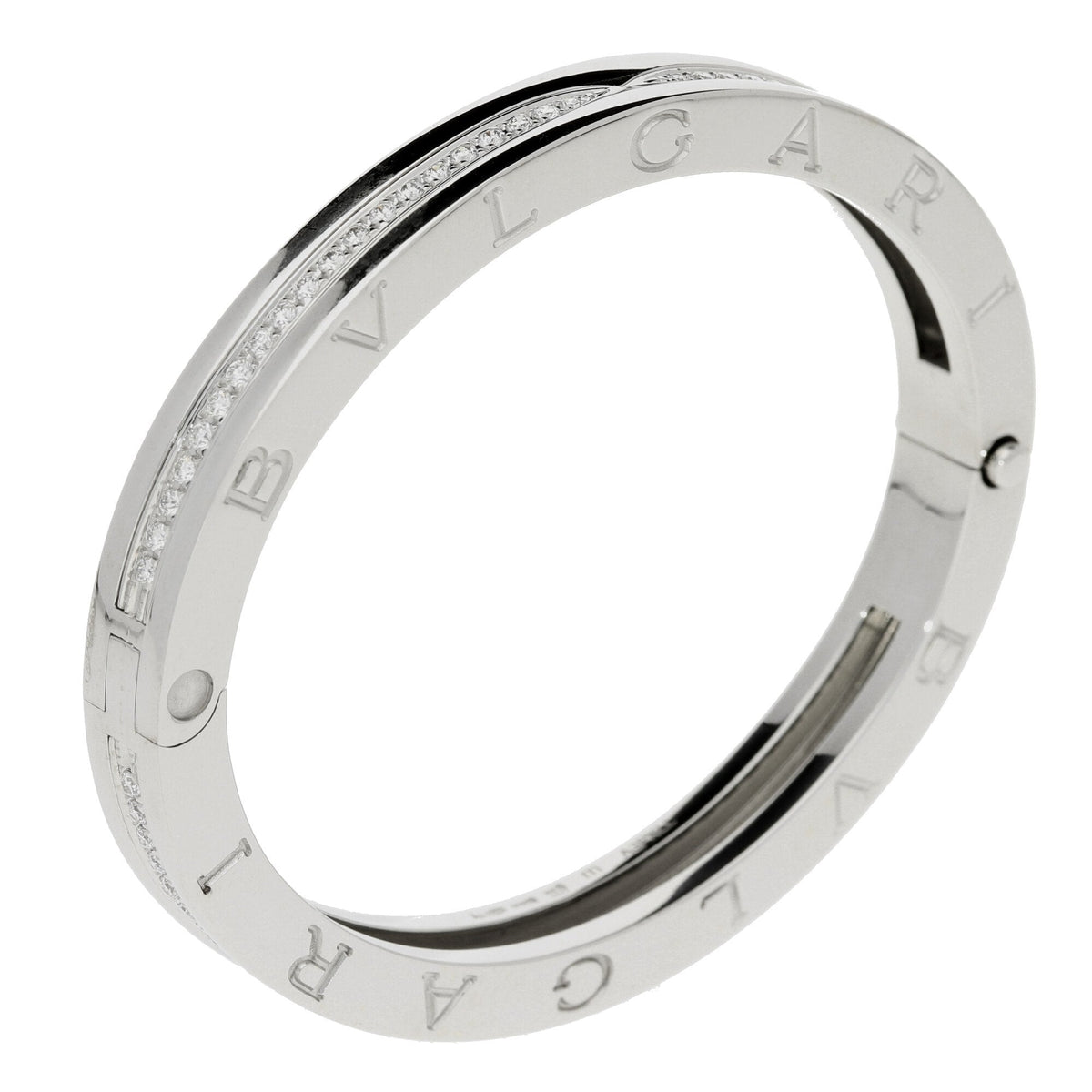 Bvlgari White Gold Diamond Bangle - 1.45ct