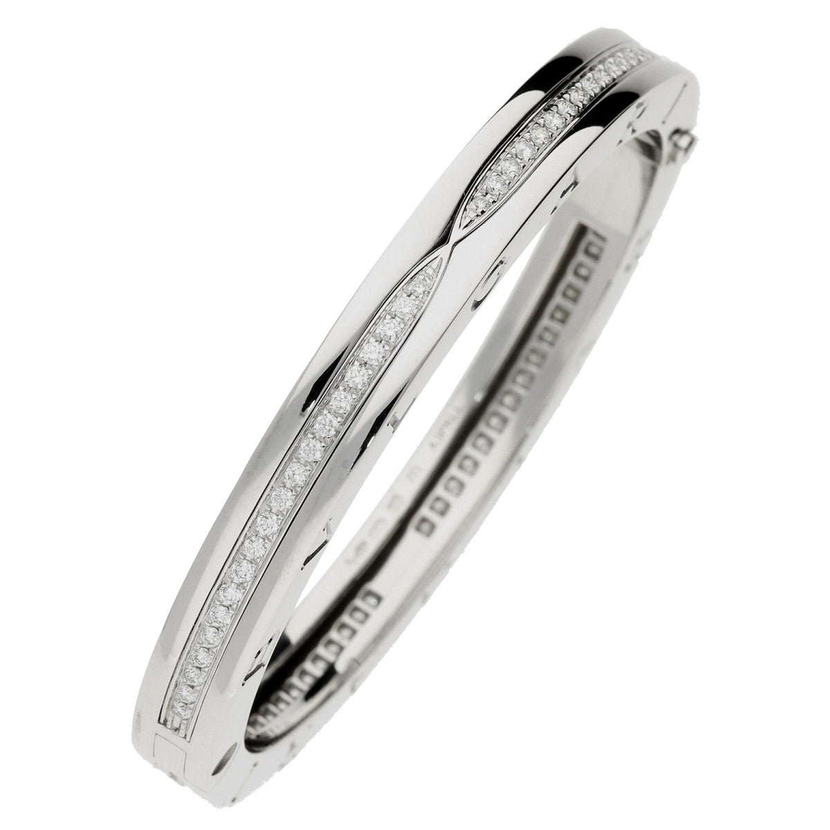 Bvlgari White Gold Diamond Bangle - 1.45ct