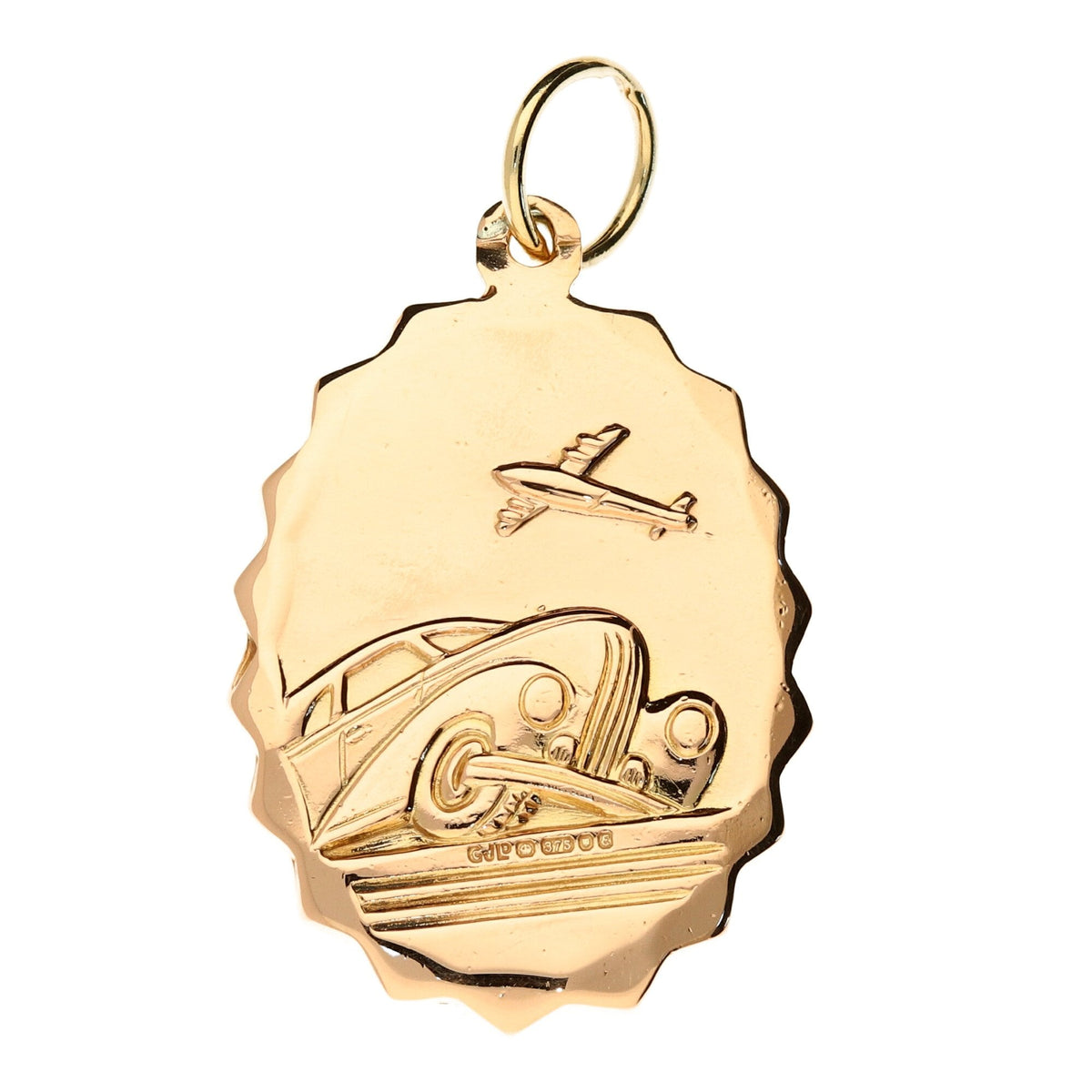 9ct Rose Gold St Christoper Pendant - Medium Size - 16.4g