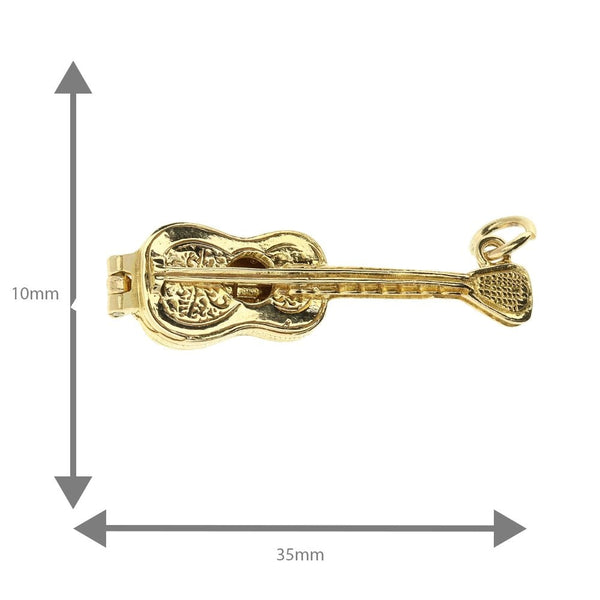 9ct Gold Guitar Charm - 4.0g