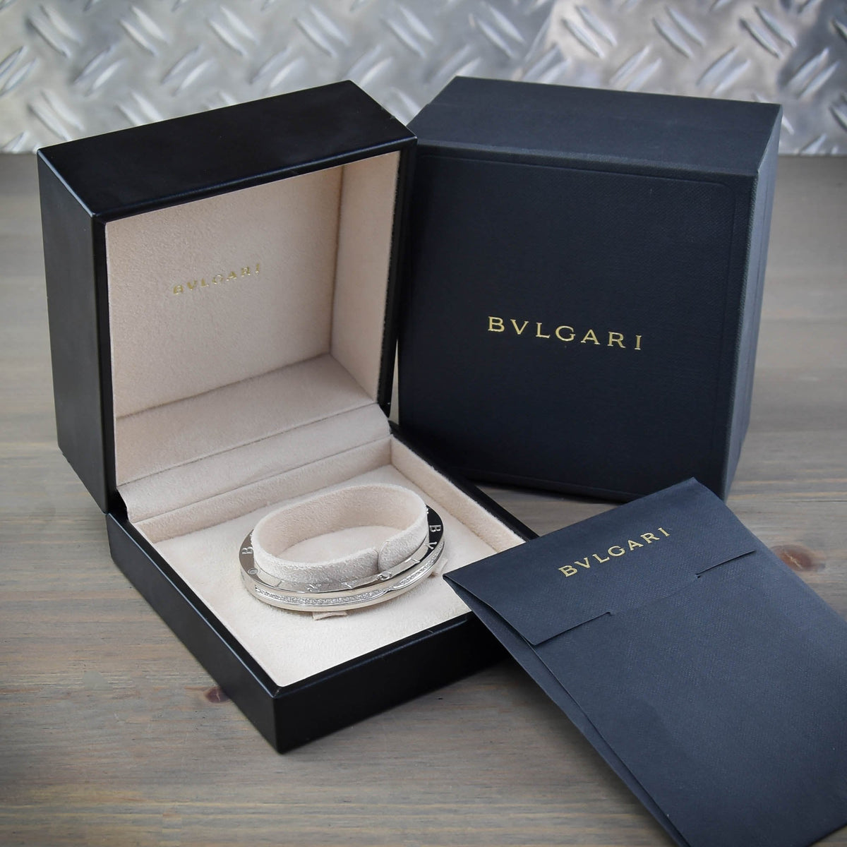 Bvlgari White Gold Diamond Bangle - 1.45ct