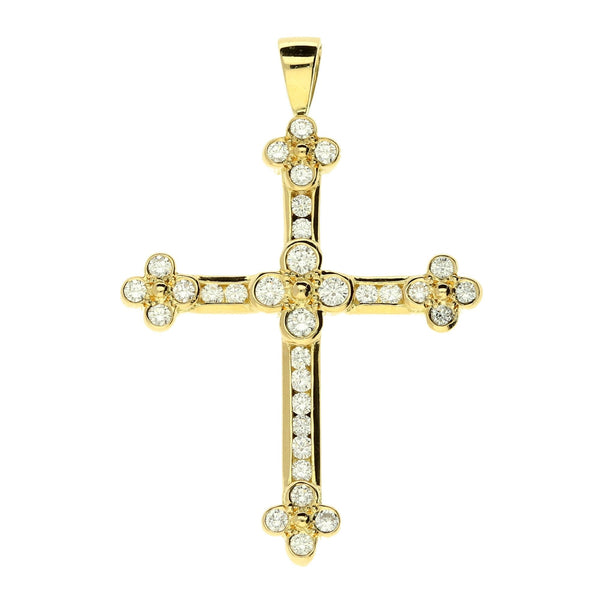 18ct Yellow Gold Diamond Cross - 0.76ct - 4.9g