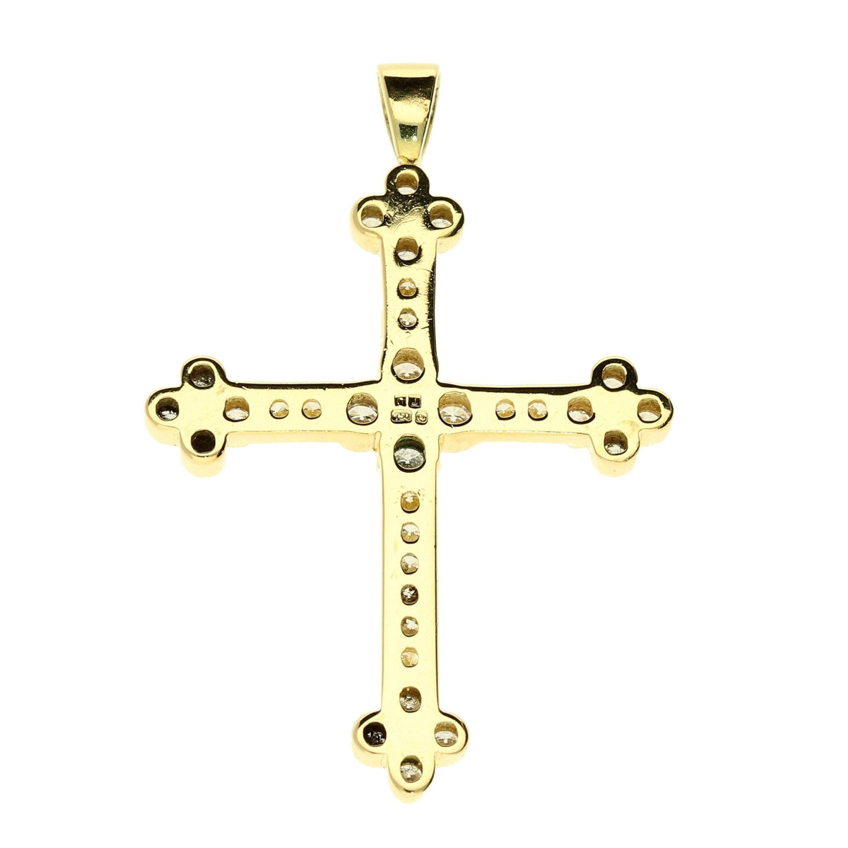 18ct Yellow Gold Diamond Cross - 0.76ct - 4.9g