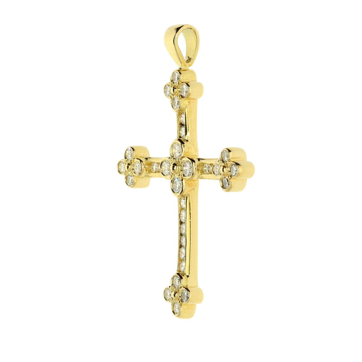 18ct Yellow Gold Diamond Cross - 0.76ct - 4.9g