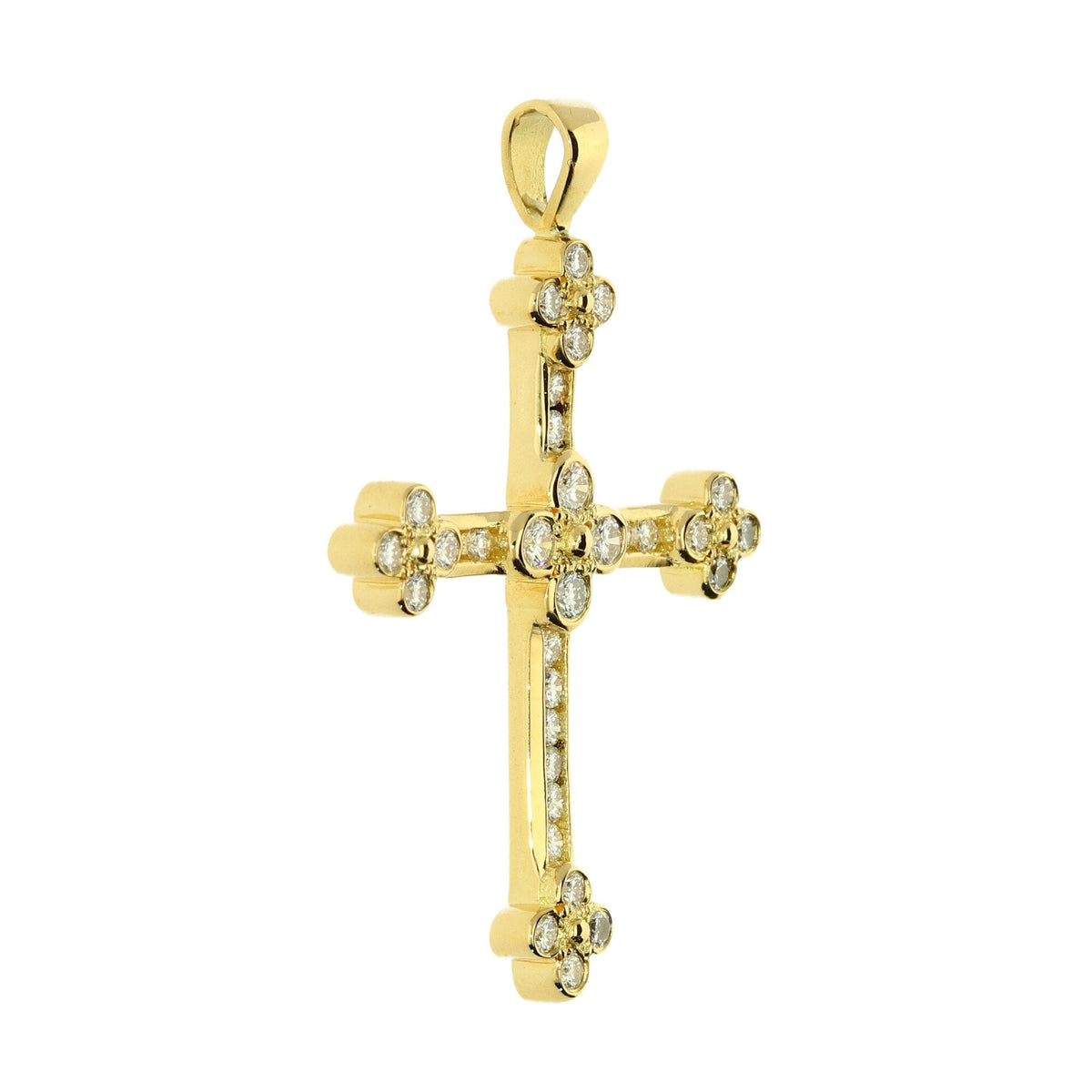 18ct Yellow Gold Diamond Cross - 0.76ct - 4.9g