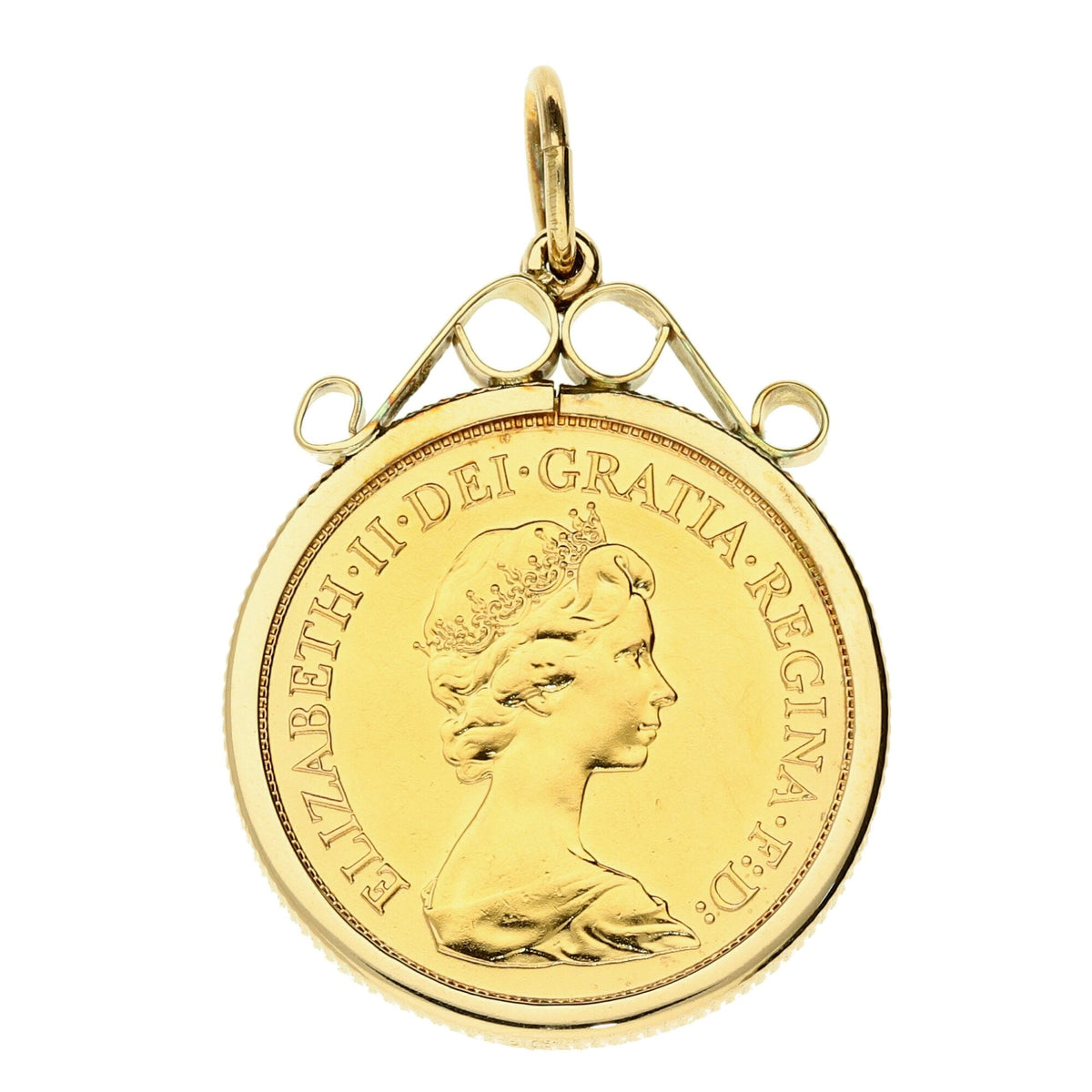 Gold 1978 Queen Elizabeth II Full Sovereign Pendant - 9.4g