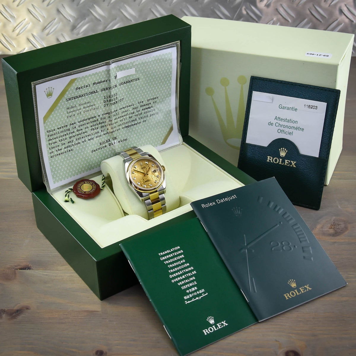 Datejust 116203 - Gents Watch - Diamond Dial - 2004