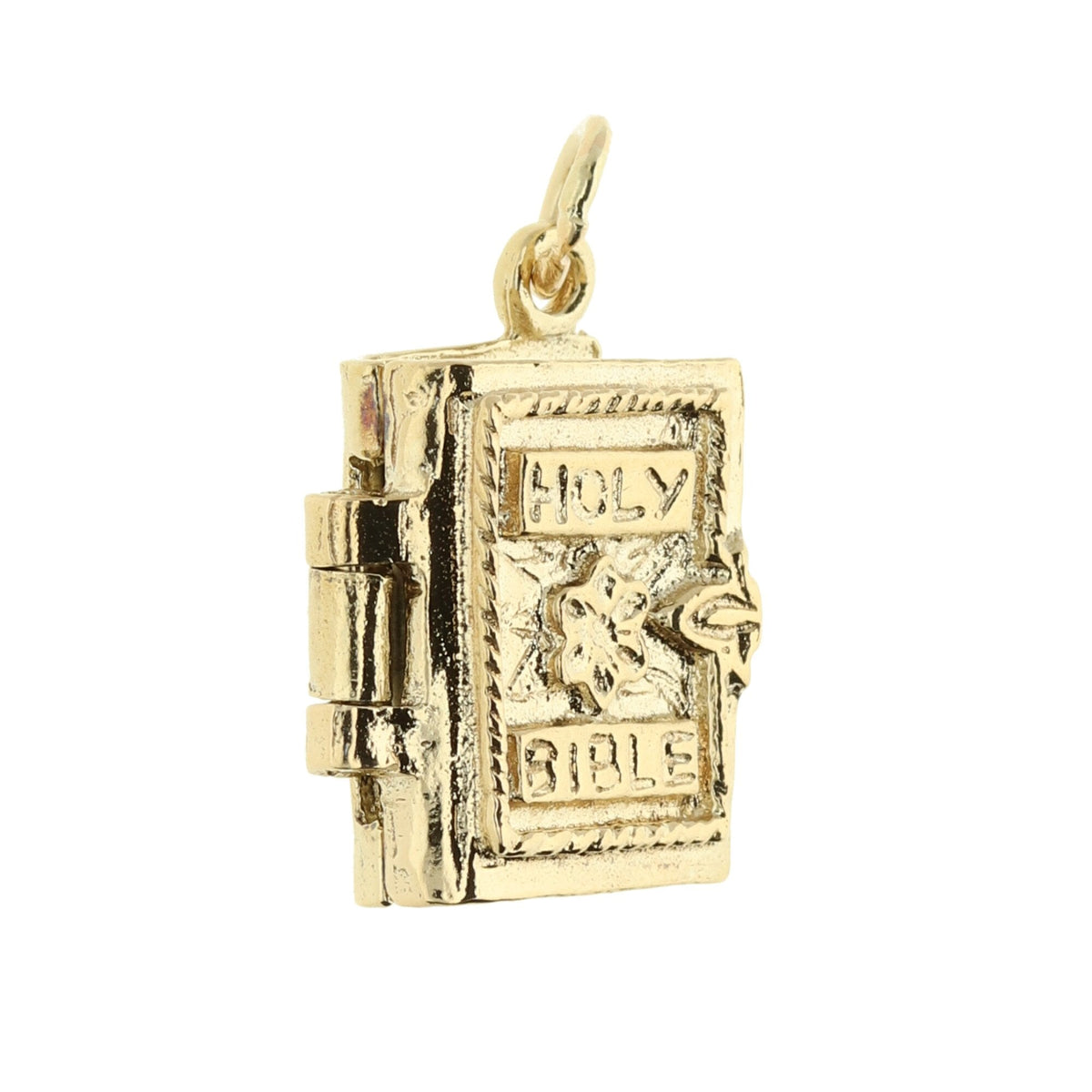 9ct Yellow Gold Bible Charm - 4.9g