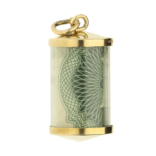 9ct Yellow Gold One Pound Note Charm - 2.9g