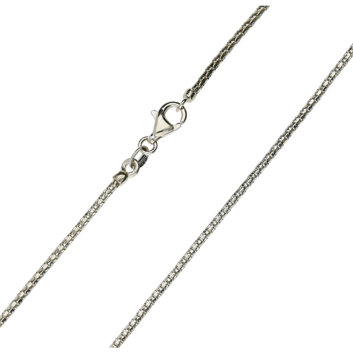 9ct White Gold 15 Inch Fine Chain - 2.7g
